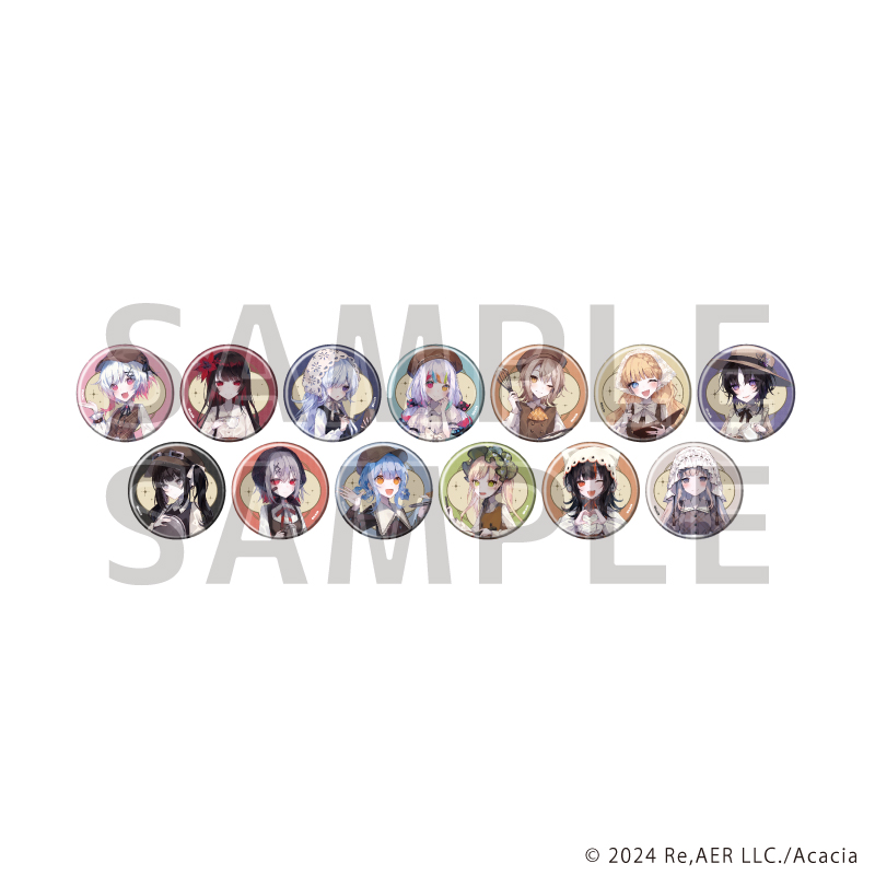 缶バッジ（単品ランダム）「魔法少女ノ魔女裁判」01/カフェ店員ver. ブラインド(全13種)(描き下ろしイラスト)