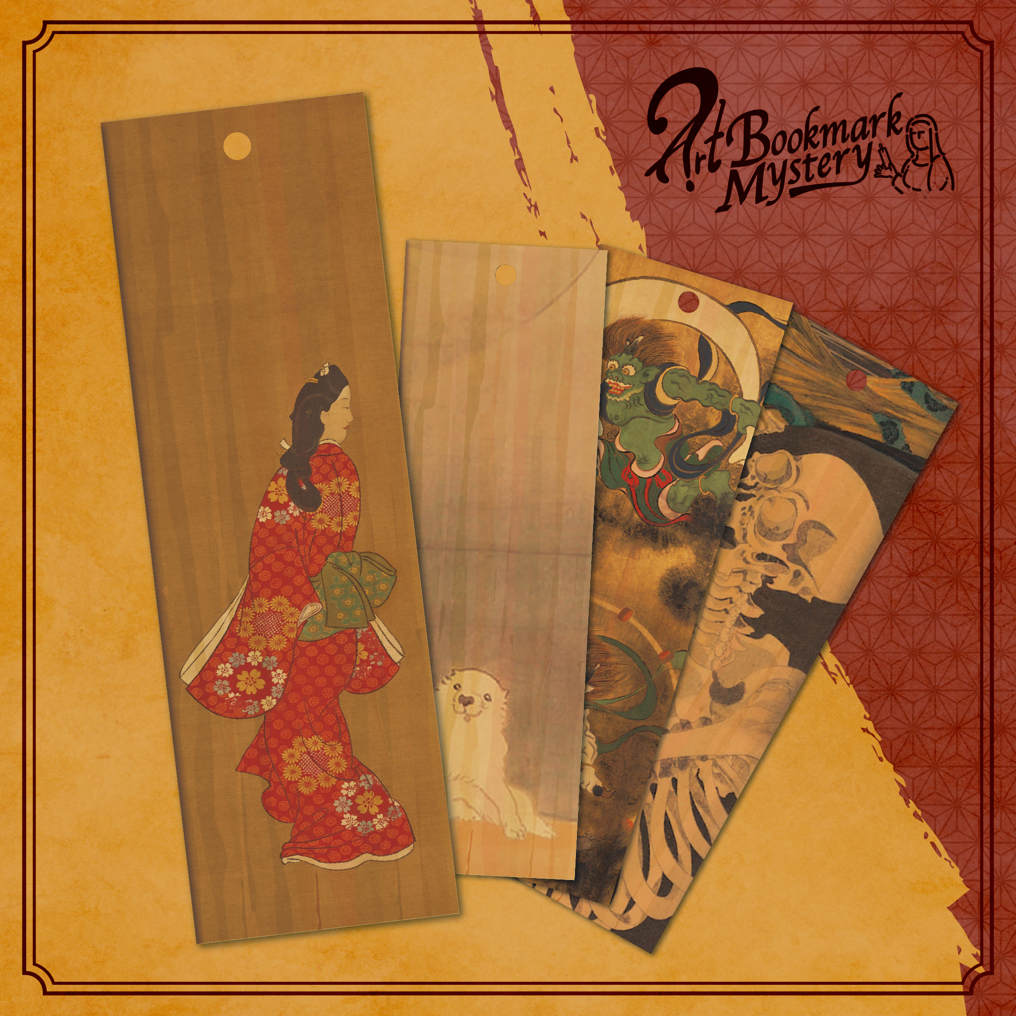 しおり謎vol.5　菱川師宣「見返り美人図」-Art Bookmark Mystery-[送料ウエイト：2]