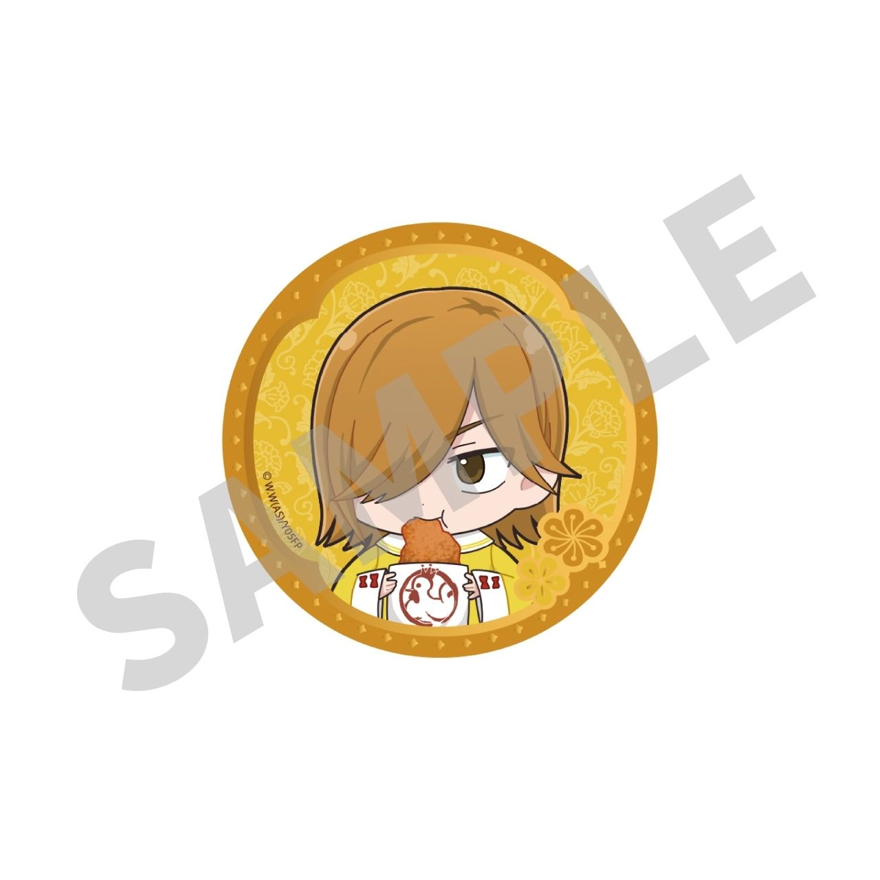 箔押し缶バッジ（ミニ） 青八木一